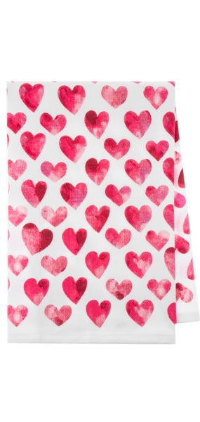 Watercolor Heart Teatowel