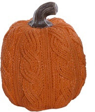 Resin Knit Pattern Pumpkin