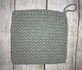 Crochet Pot Holder Gray