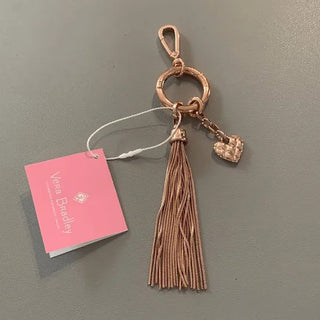 Vera Bradley Love & Hope Bag Charm in Rose Gold Tone