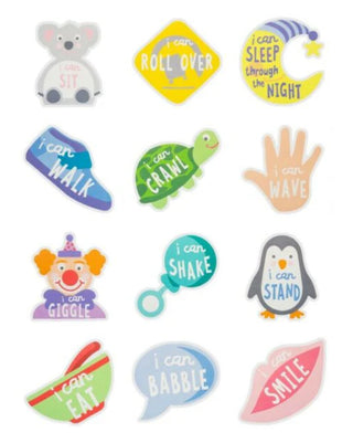 Milestone Memories First Year Belly Stickers “I Can” Theme