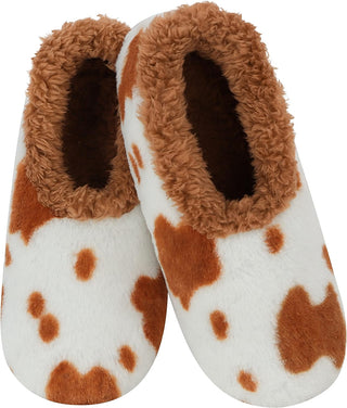 Snoozies Tan Cow Slippers
