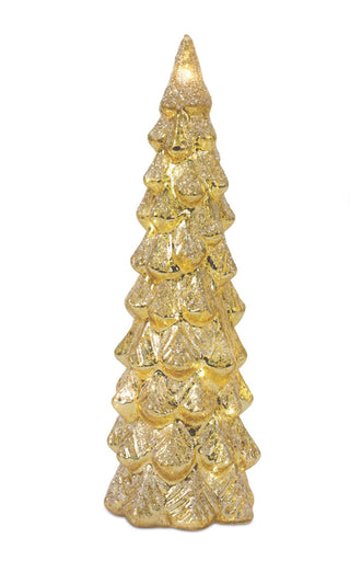 Gold Glitter LED Tree