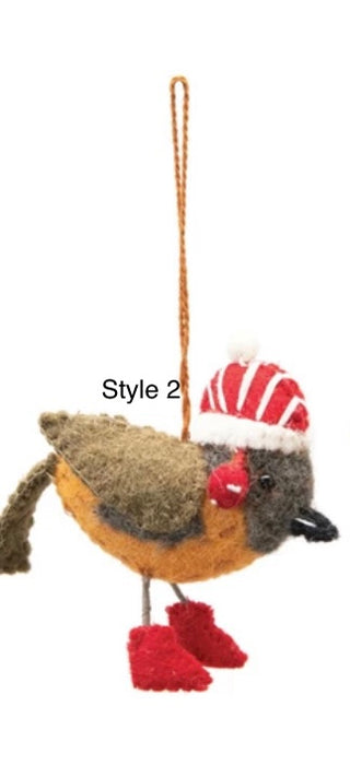 Wool Felt Bird Ornament