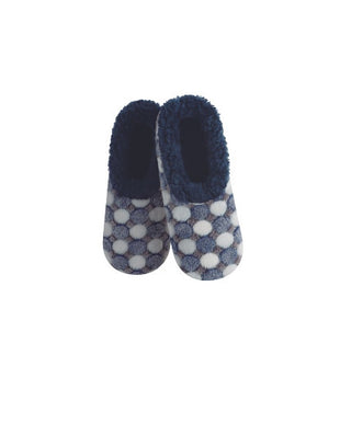 Snoozies Navy Dots Slippers