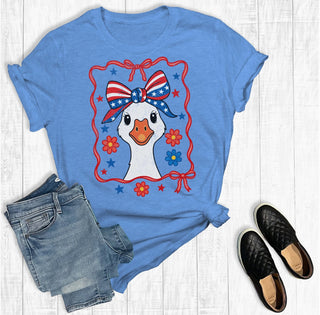 The Way Down South 4th of July Mama Goose Graphic Tee Blue