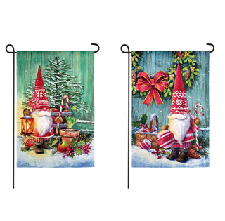 Christmas Gnomes Garden Flag
