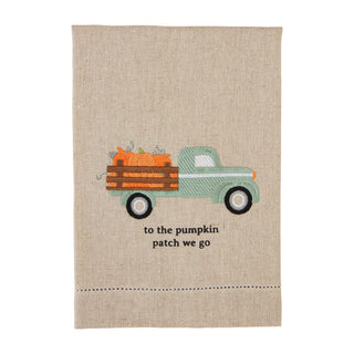 Mudpie Hem Stitched Towel Fall Truck