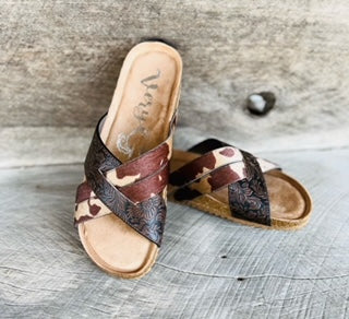 Very G Ari Brown Cow Sandals