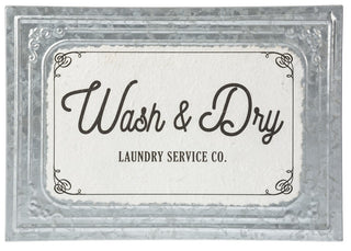 Galvanized Laundry Sign