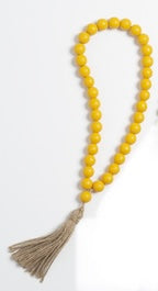 Autumn Wood Beaded Loop w/Tassel