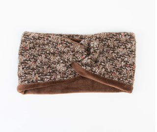 Howards Fleck Knit Knot Headband Mocha
