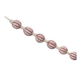 Striped Fabric Ball Garland