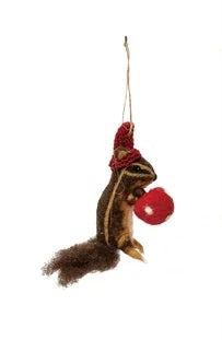 Wool Felt Squirrel w/Hat
