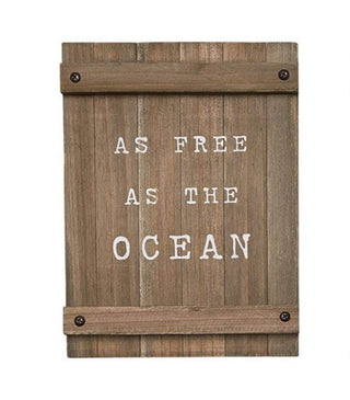 As Free As the Ocean Wall Plaque