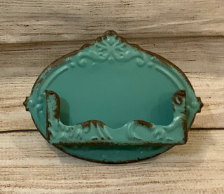 Vintage Pressed Metal Business Card Holder