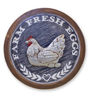 Round Chicken Plaque