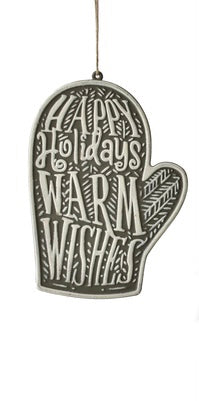 Embossed Metal Holiday Ornament