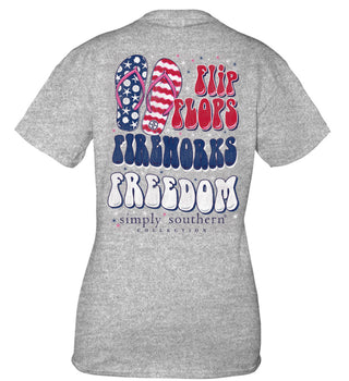 Simply Southern Freedom Heather Grey T-Shirt
