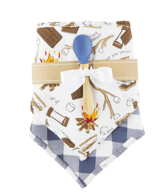 Mudpie Bibs & Spoon Set S’mores