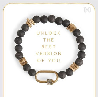 Coco & Carmen Moonstone Luxe Padlock Bracelet