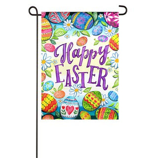 Happy Easter Eggs Garden Flag