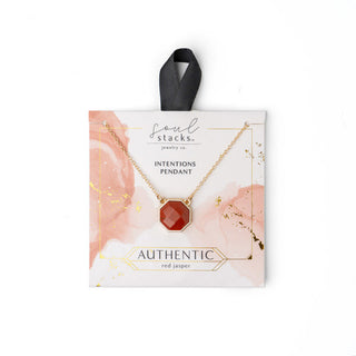 Soul Stacks Intentions Pendant Red Jasper Authenic