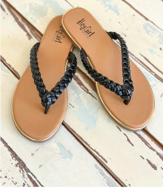 Corkys Pigtail Black Sandals