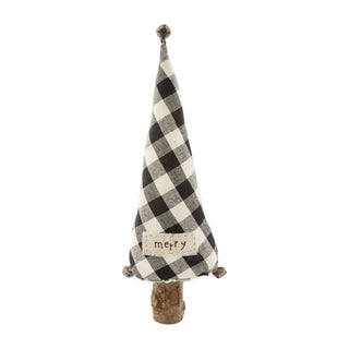 Mudpie Merry Buffalo Plaid Tree Sitter