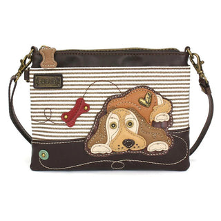 Chala 826 Mini Crossbody Golden Cocker Brown Stripe
