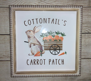 Easter Sign Cottontail’s Carrot Patch