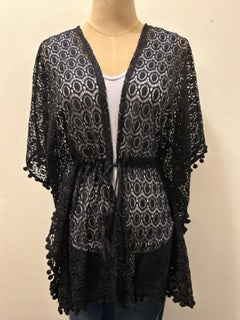 All Threads Cabana Kimono Black