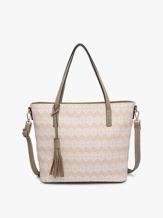 Jen & Co August Tote Bag Diamond Beige M1921