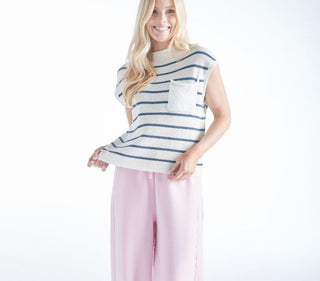 Simply Southern Breeze Knit Top with Pocket White