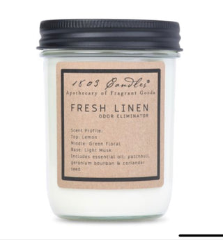 1803 Fresh Linen Soy Jar Candle