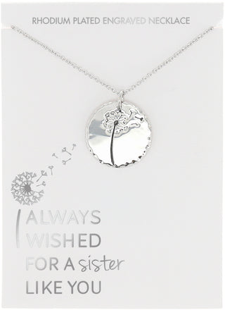 Sister Engraved Necklace