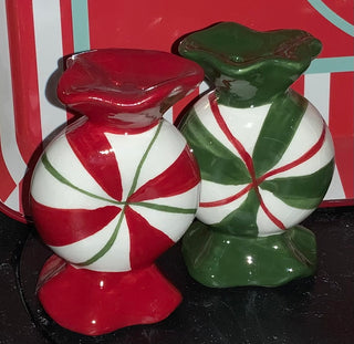 Ceramic Peppermint Salt & Pepper Set