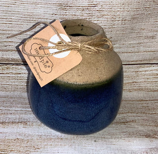 Mudpie Blue Clay Bud Vase