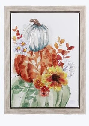 Pumpkins Painted Canvas Wall Art Style 1