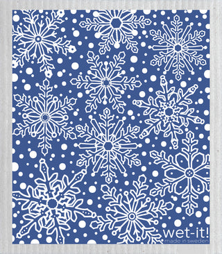 Wet It! Winter Day Blue Swedish Dishcloth